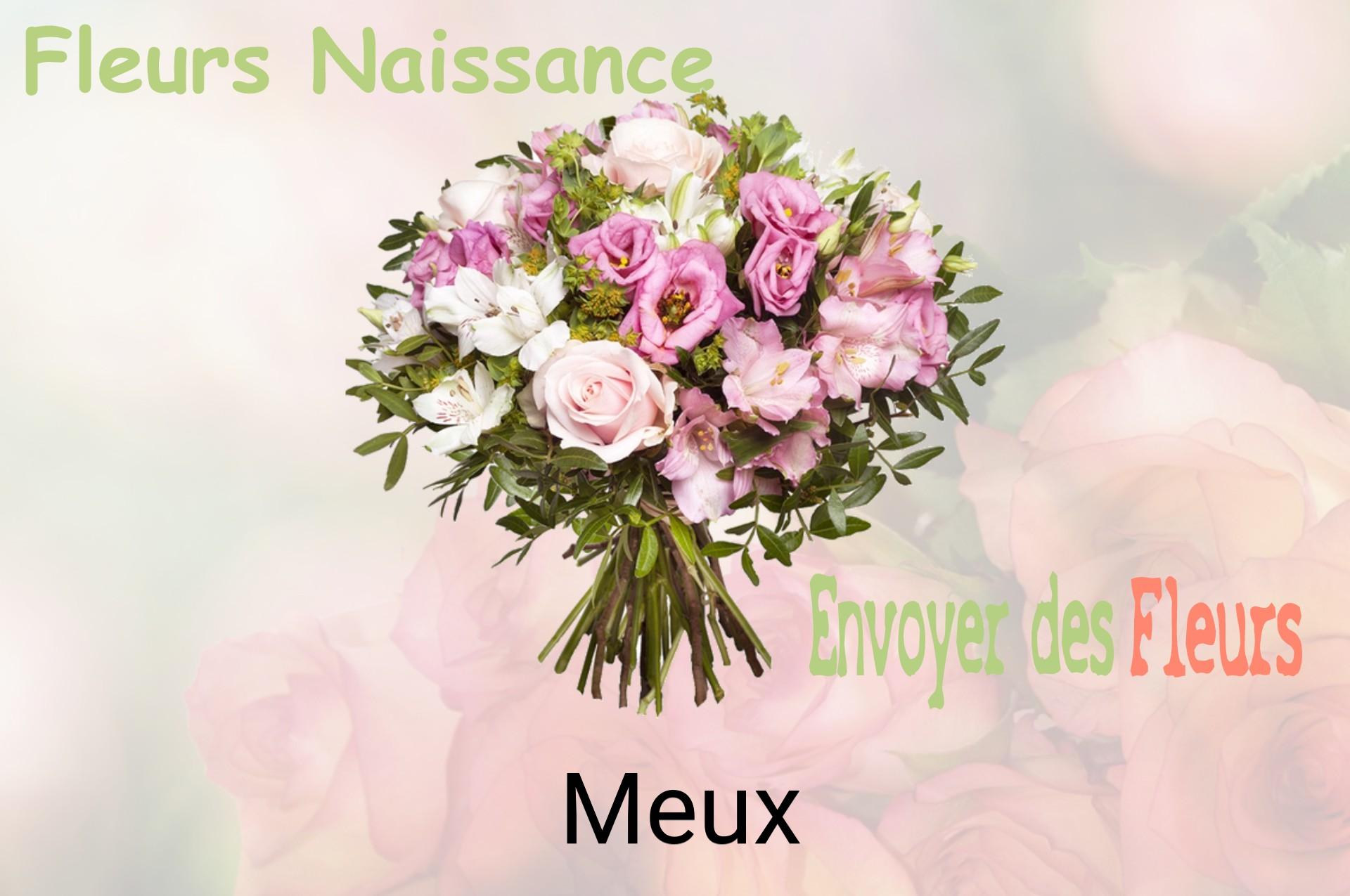 Bouquet de fleurs de naissance livré à Meux