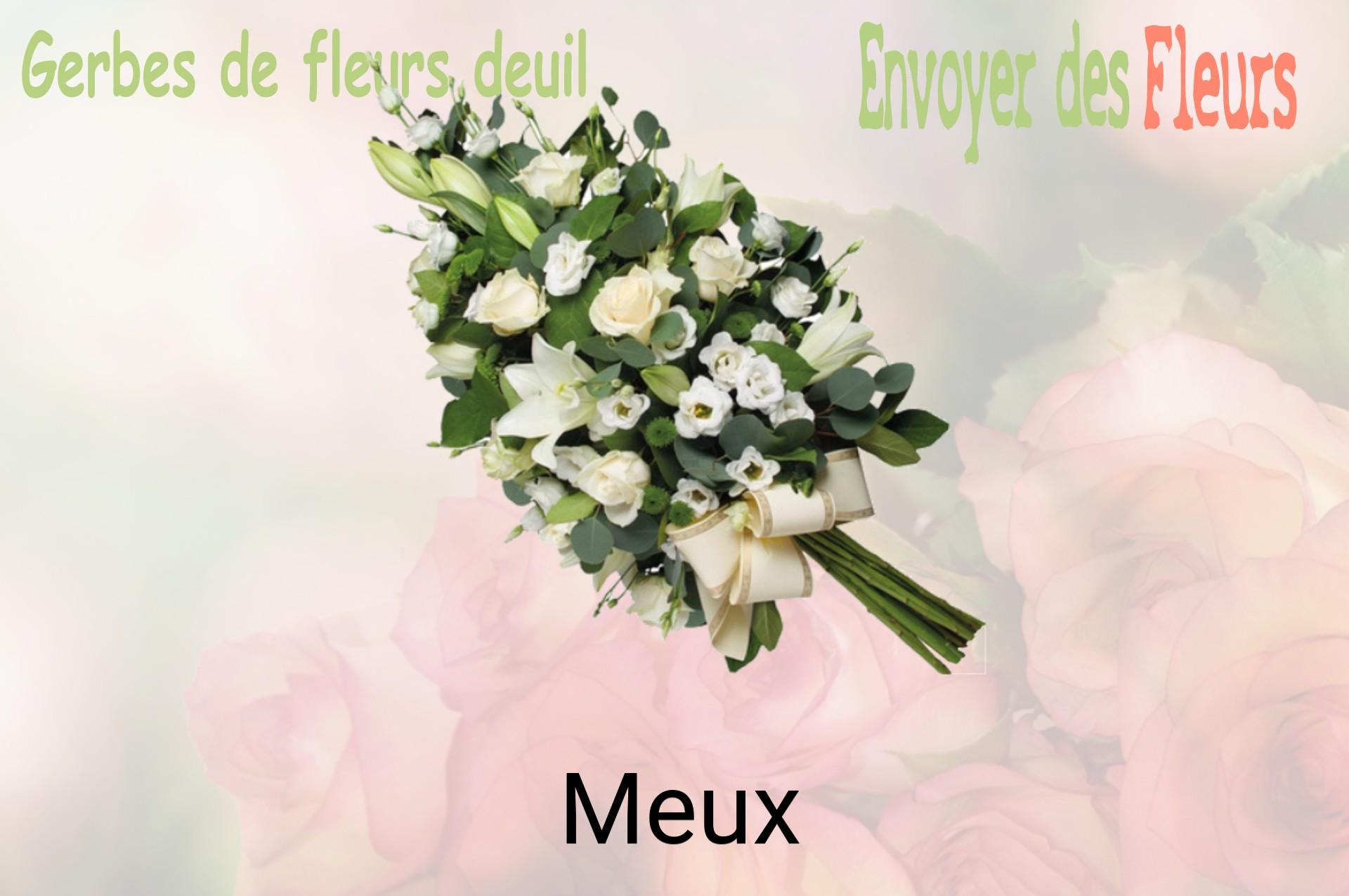 Gerbe de fleurs de deuil livrée à Meux